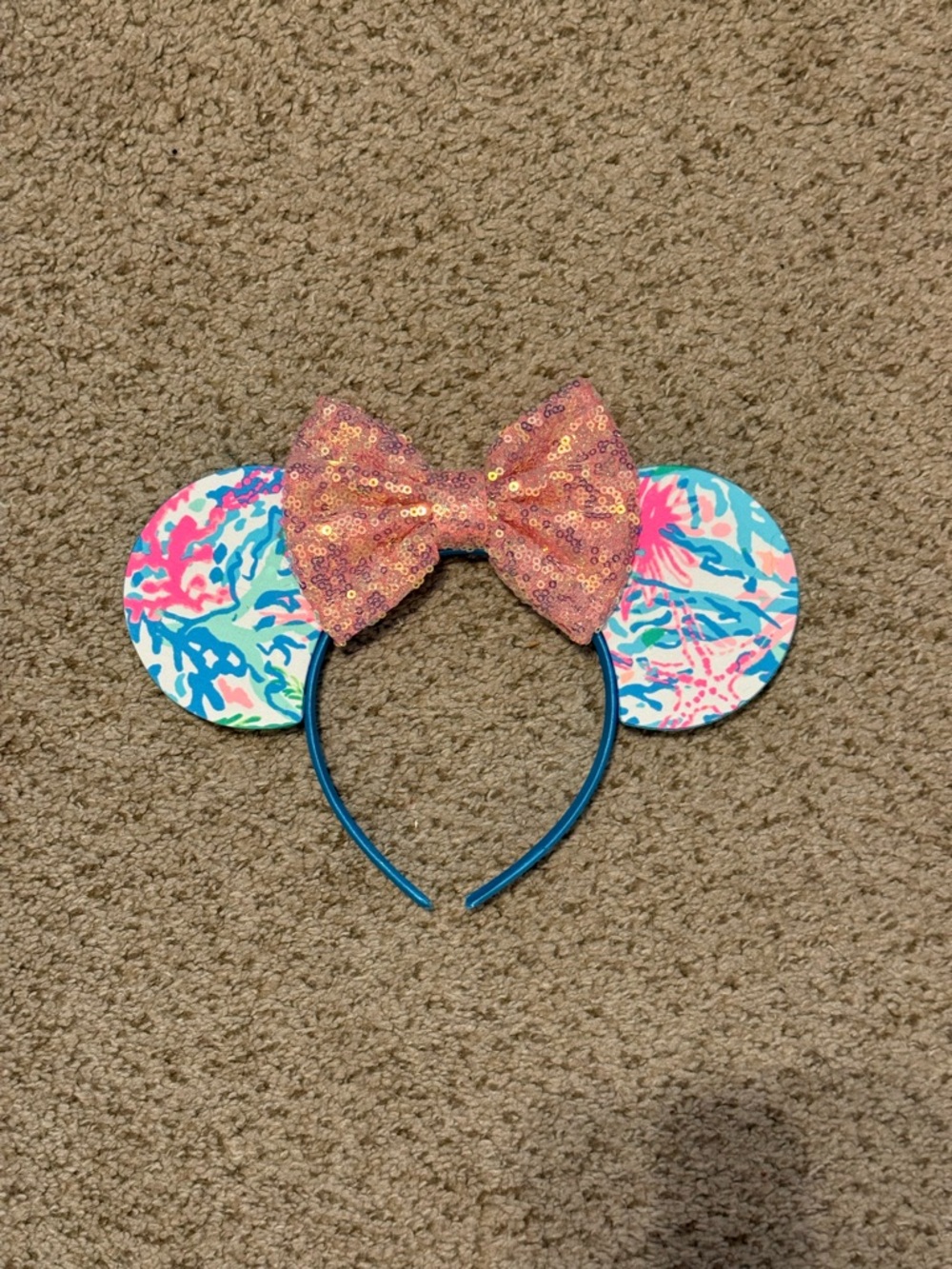 Lilly Pulitzer Multi Coral Bay Minnie Ear Headband